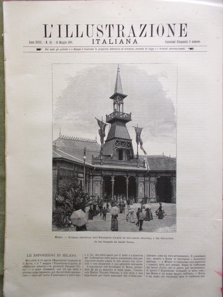 L'Illustrazione Italiana 10 Maggio 1891 Moltke Gregorovius Pini Disordini Roma