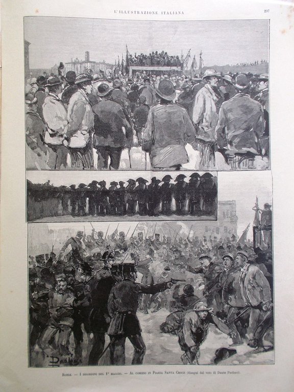 L'Illustrazione Italiana 10 Maggio 1891 Moltke Gregorovius Pini Disordini Roma