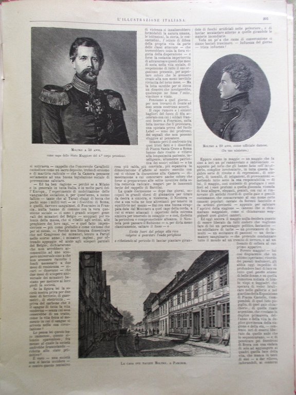 L'Illustrazione Italiana 10 Maggio 1891 Moltke Gregorovius Pini Disordini Roma