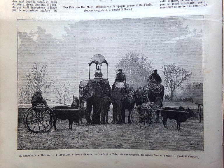 L'Illustrazione Italiana 10 Marzo 1889 Tevere Monumento Dogali Nigra Gladstone