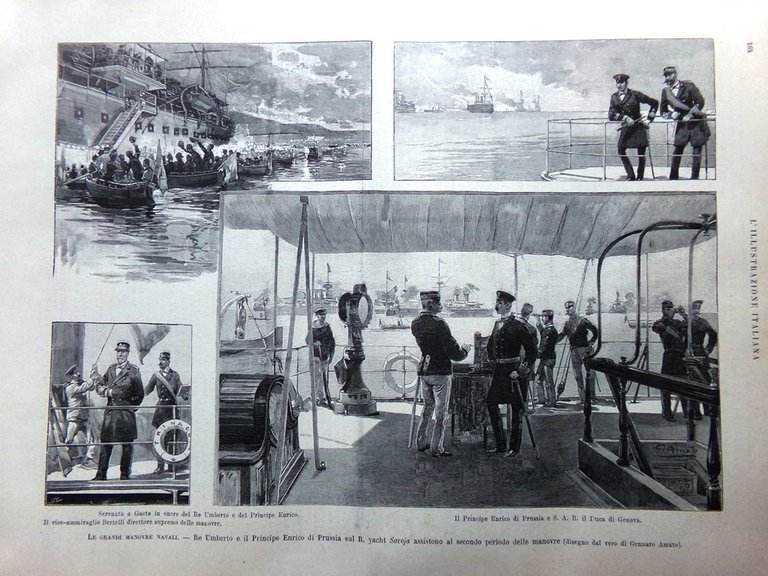 L'Illustrazione Italiana 10 Settembre 1893 Manovre Capanna Margherita Gnifetti