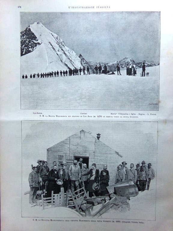 L'Illustrazione Italiana 10 Settembre 1893 Manovre Capanna Margherita Gnifetti