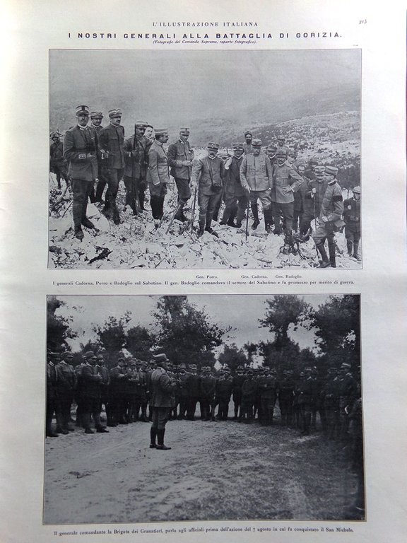 L'illustrazione Italiana 10 Settembre 1916 WW1 Stanislav Gorizia Verdun Balcani