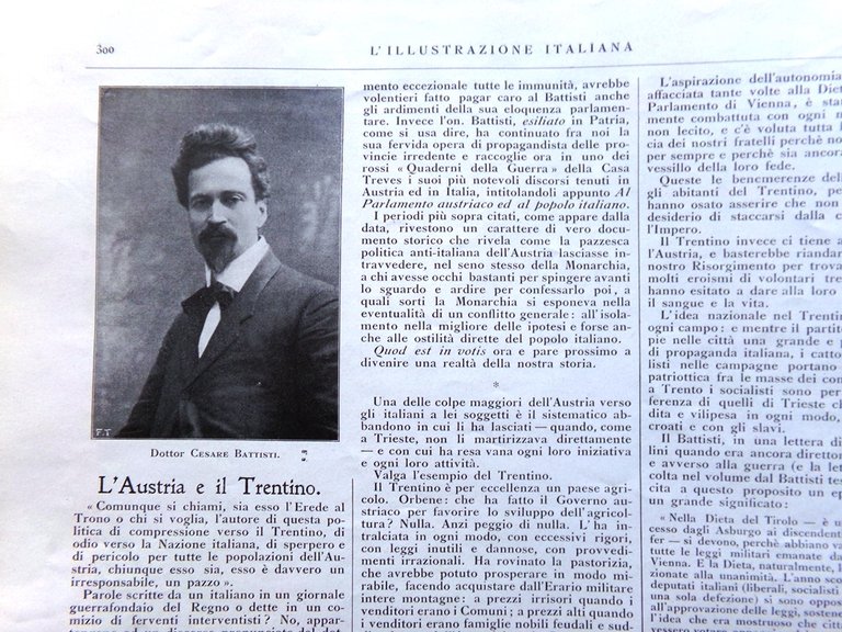 L'illustrazione Italiana 11 Aprile 1915 WW1 Spazzamine Battisti Carpazi Boutet