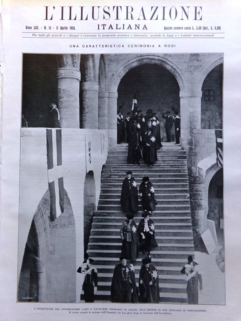 L'Illustrazione Italiana 11 Aprile 1926 Cerimonia Rodi Gavdos Vittoriale Wills | Immagine principale