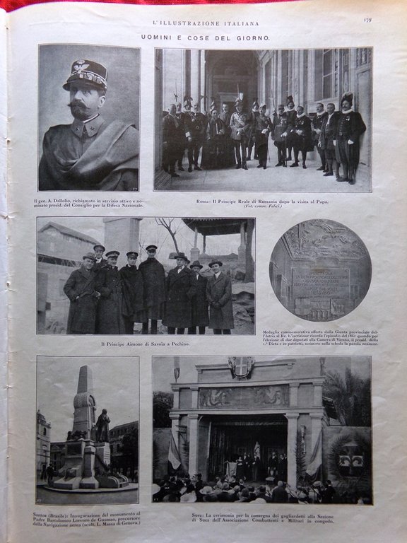 L'Illustrazione Italiana 11 Febbraio 1923 Jolanda Acerbo Francesi Ruhr Locatelli