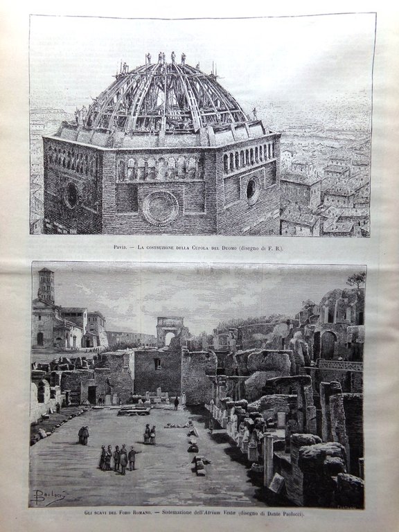 L'Illustrazione Italiana 11 Gennaio 1885 Ospedale Torino Assab Duomo Pavia …