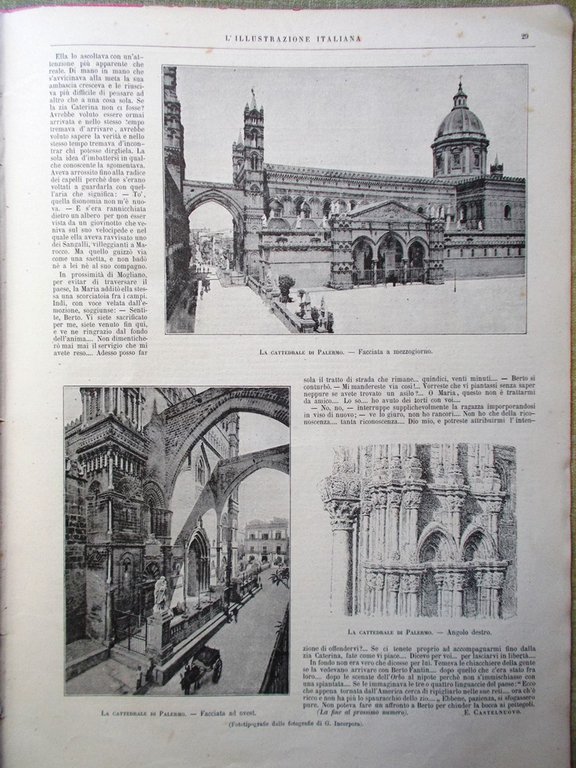 L'Illustrazione Italiana 11 Gennaio 1891 Stoppani Duse Mascagni Feuillet Palermo