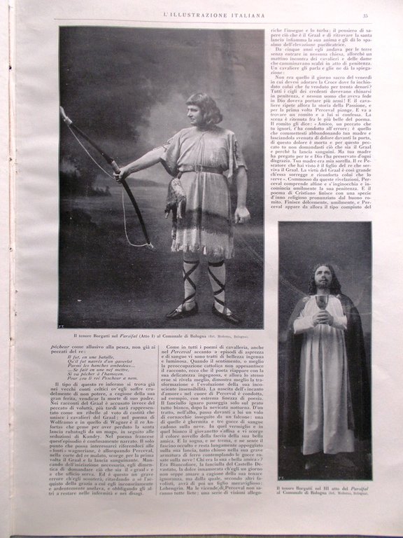 L'illustrazione Italiana 11 Gennaio 1914 Parsifal di Wagner Regina Elena …