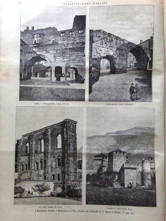 L'Illustrazione Italiana 11 Luglio 1886 Ivrea Parenzo Nicolosi Etna Val …