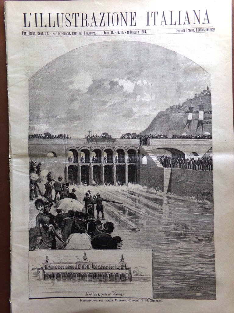 L'Illustrazione Italiana 11 Maggio 1884 Canale Villoresi Lago Como Siemiradsky