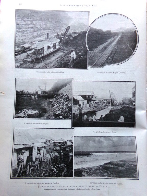 L'Illustrazione Italiana 11 Marzo 1906 Istmo Panama Eitel Tavernola Caucaso …