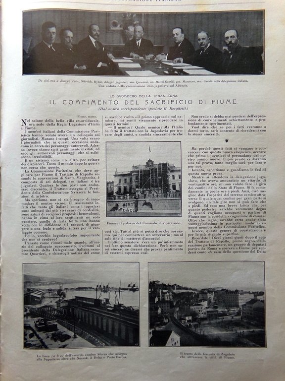 L'Illustrazione Italiana 11 Marzo 1923 Colonie Tiberio Fiume Andreev Charpentier