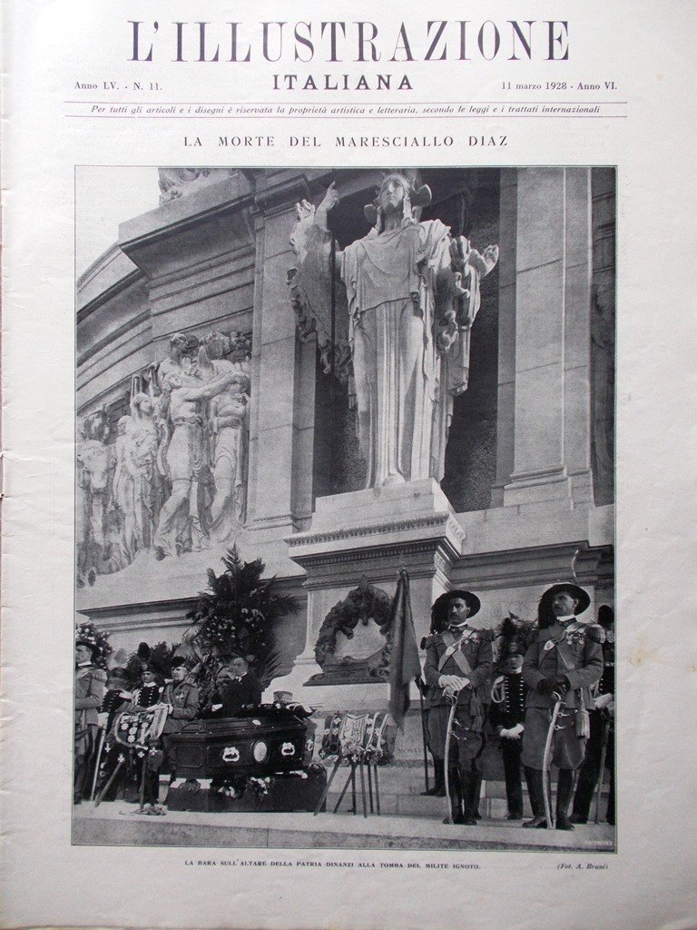 L'Illustrazione Italiana 11 Marzo 1928 Speciale Morte Armando Diaz Scala … | Immagine principale