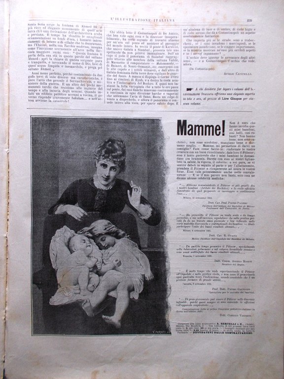 L'Illustrazione Italiana 11 Ottobre 1891 Vela Tomba Vittorio Emanuele Caravaggio