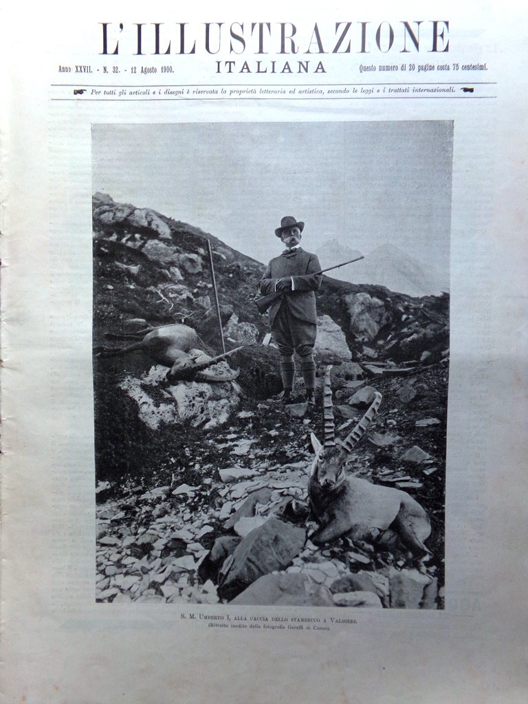 L'Illustrazione Italiana 12 Agosto 1900 Speciale Regicidio di Umberto I …