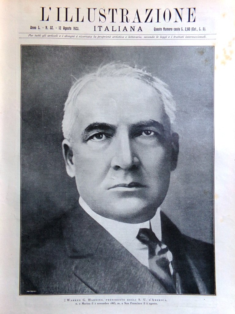 L'Illustrazione Italiana 12 Agosto 1923 Harding Regno Siam Coppa Alpi …