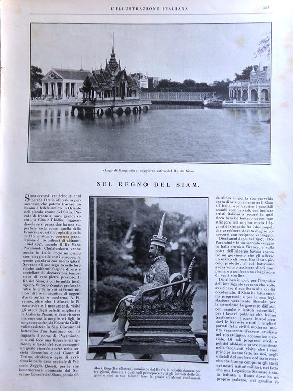 L'Illustrazione Italiana 12 Agosto 1923 Harding Regno Siam Coppa Alpi …