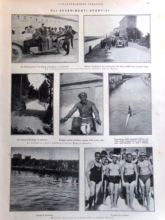 L'Illustrazione Italiana 12 Agosto 1923 Harding Regno Siam Coppa Alpi …