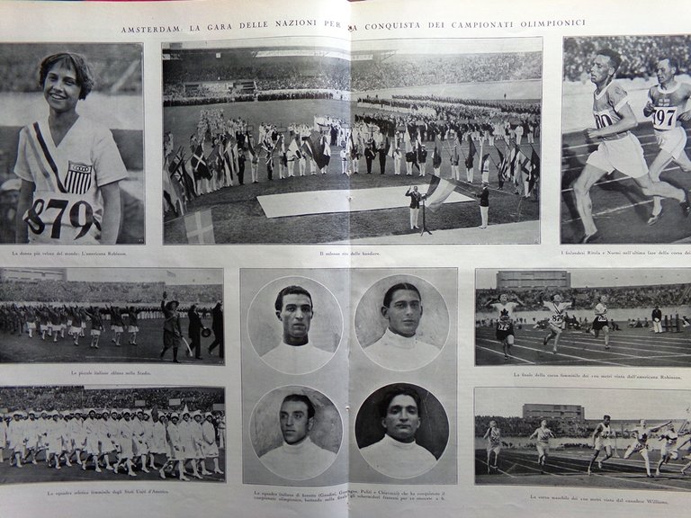 L'Illustrazione Italiana 12 Agosto 1928 Spedizione Nobile Olimpiadi di Amsterdam