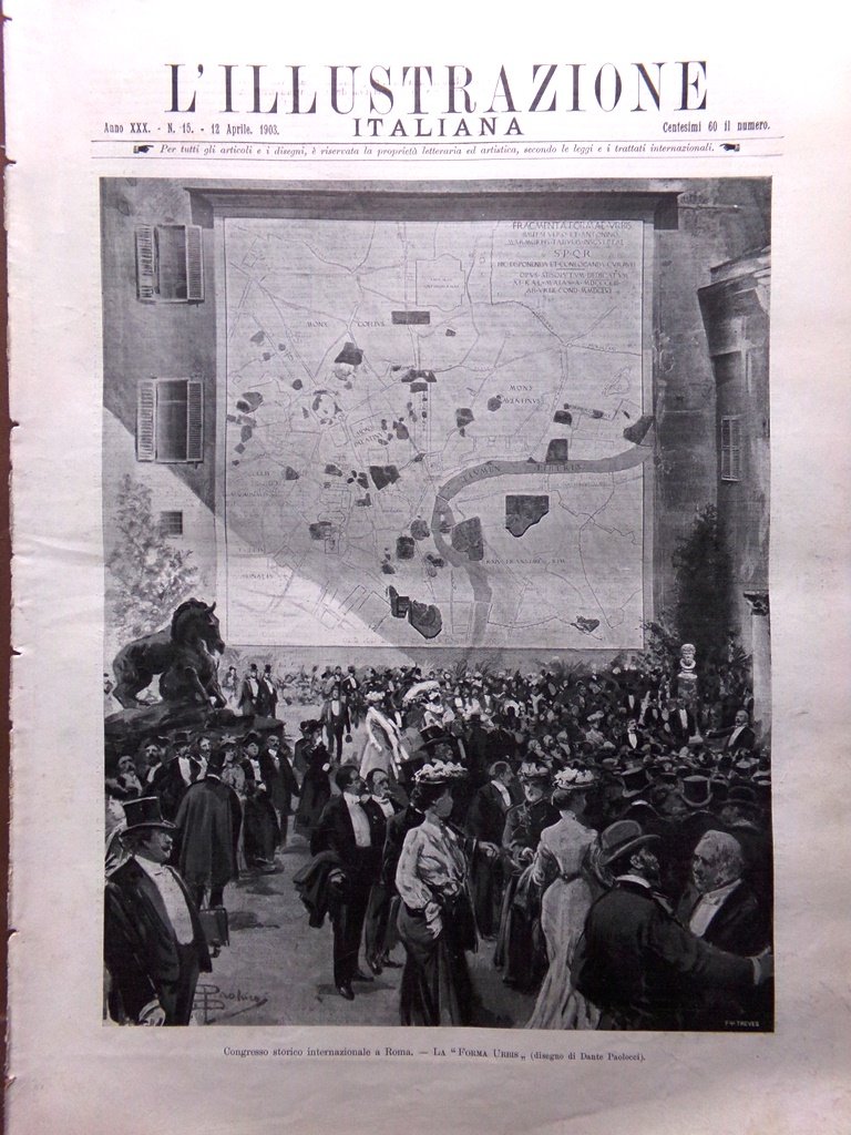 L'Illustrazione Italiana 12 Aprile 1903 Belgrado Congresso Roma Scherma Pasqua