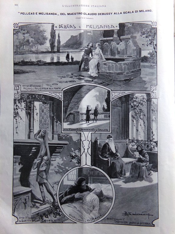 L'Illustrazione Italiana 12 Aprile 1908 Sardou Debussy Wall Street Tumulti … | Immagine Gallery 3