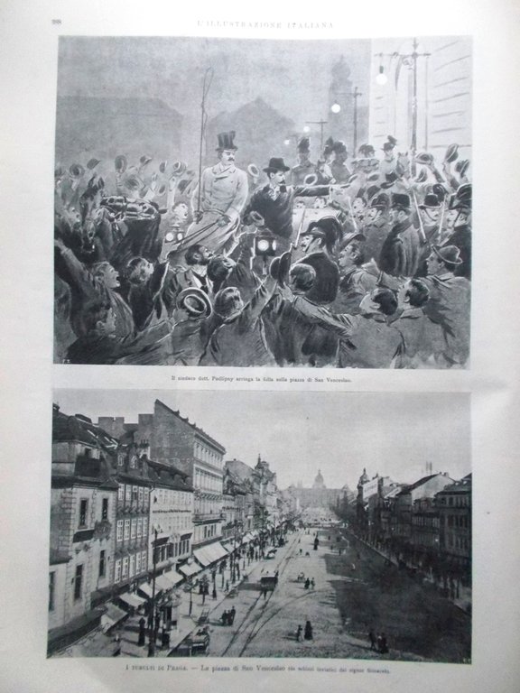 L'illustrazione Italiana 12 Dicembre 1897 Tumulti di Praga Boemia Marinai …