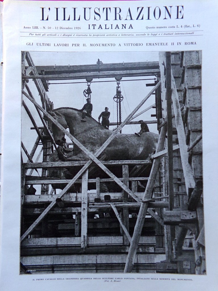 L'Illustrazione Italiana 12 Dicembre 1926 Monet Parco d'Abruzzo Gigli Reinhardt | Immagine principale