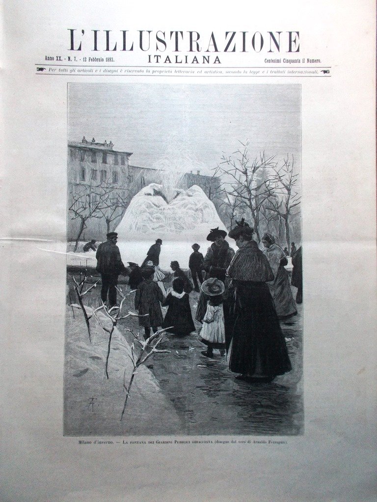 L'Illustrazione Italiana 12 Febbraio 1893 Falstaff Tenerife Las Palmas Sudermann