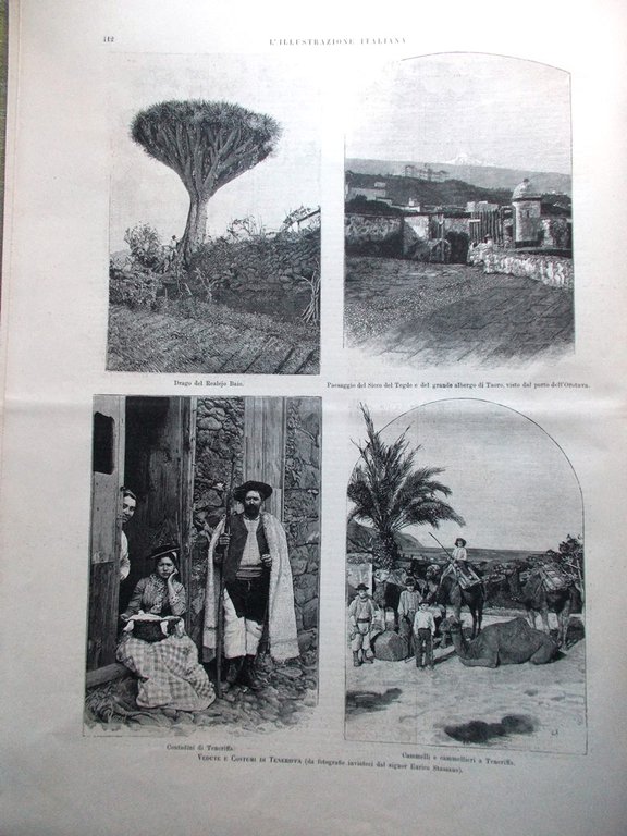 L'Illustrazione Italiana 12 Febbraio 1893 Falstaff Tenerife Las Palmas Sudermann