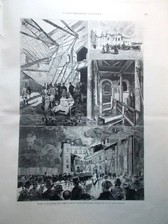 L'Illustrazione Italiana 12 Febbraio 1893 Falstaff Tenerife Las Palmas Sudermann