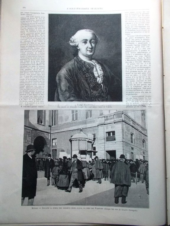 L'Illustrazione Italiana 12 Febbraio 1893 Falstaff Tenerife Las Palmas Sudermann