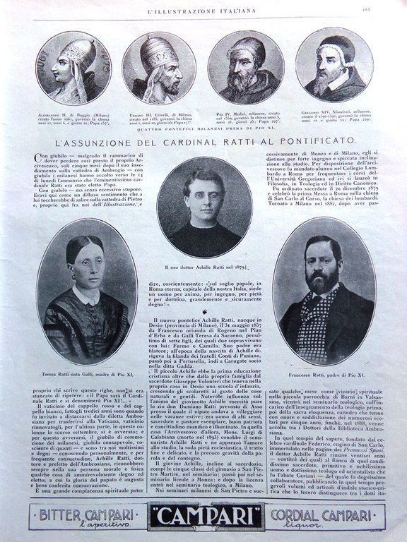 L'Illustrazione Italiana 12 Febbraio 1922 Papa Pio XI Ratti Conclave … | Immagine Gallery 3