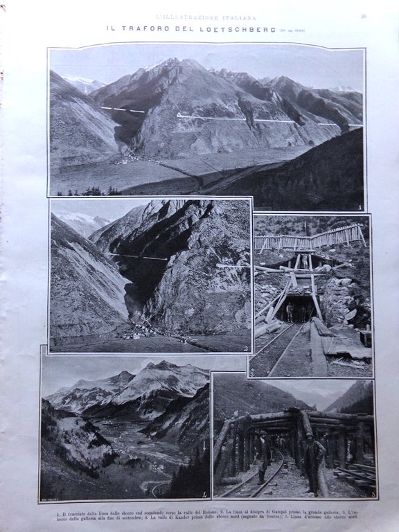 L'Illustrazione Italiana 12 Gennaio 1908 Borsa Roma Scampini Massenet Lotschberg | Immagine Gallery 2