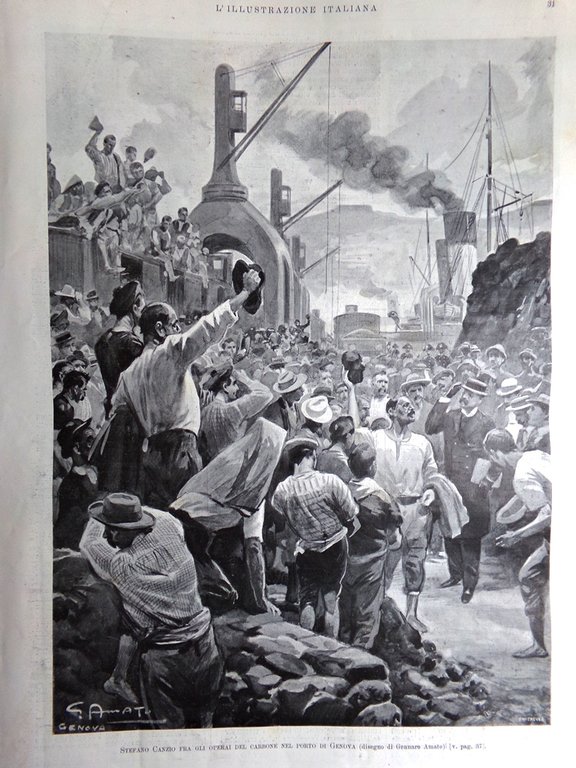 L'Illustrazione Italiana 12 Luglio 1903 Malattia Papa Alfieri Pompieri a …