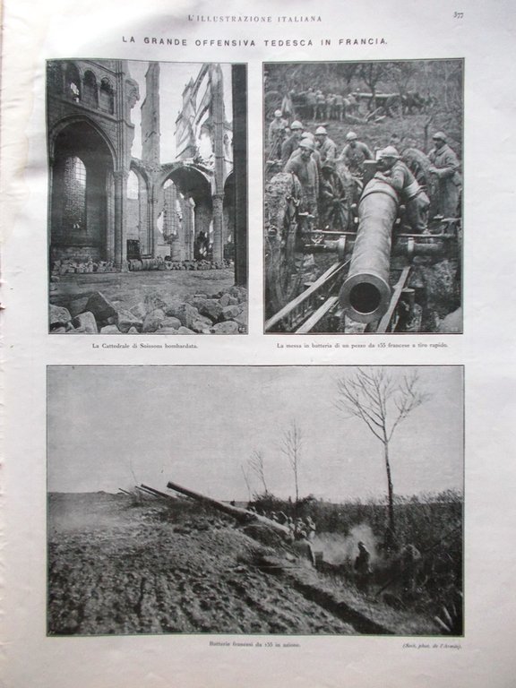 L'Illustrazione Italiana 12 Maggio 1918 WW1 Palatino Caneva Piave Soissons …