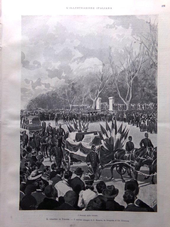L'Illustrazione Italiana 12 Marzo 1899 Disastro Tolone Malattia Leone XIII …