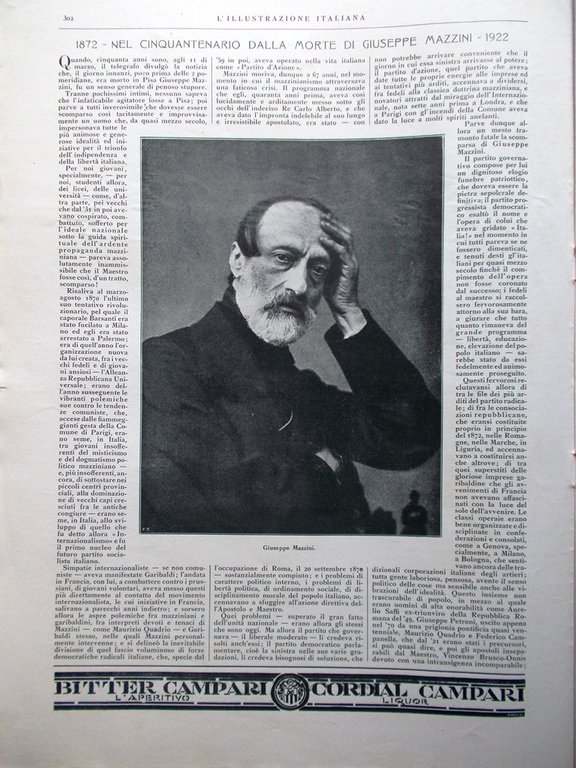 L'Illustrazione Italiana 12 Marzo 1922 Mazzini Jolanda di Savoia Nuovo …