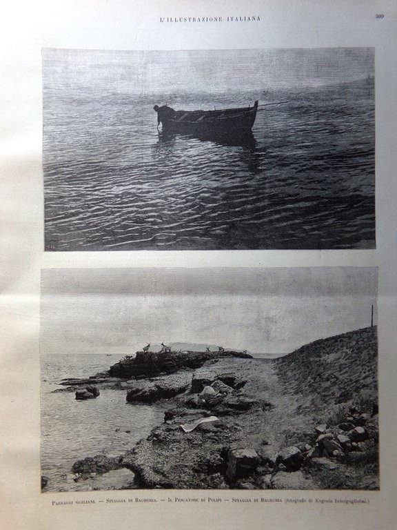 L'Illustrazione Italiana 12 Novembre 1893 Palermo Kalsa Lavoratori Guglielmotti