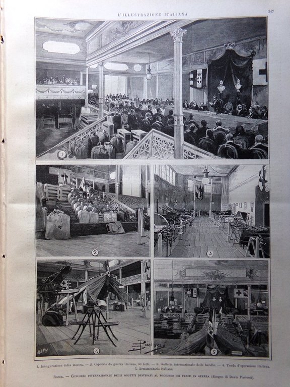 L'Illustrazione Italiana 12 Novembre 1893 Palermo Kalsa Lavoratori Guglielmotti