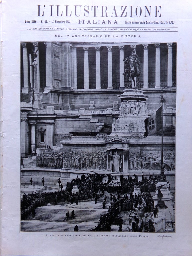 L'Illustrazione Italiana 12 Novembre 1922 Mussolini Capus Miniere Cogne Oriente | Immagine principale