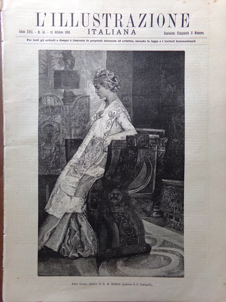 L'Illustrazione Italiana 12 Ottobre 1890 Corfù Crispi Baccarini Palermo Ticino