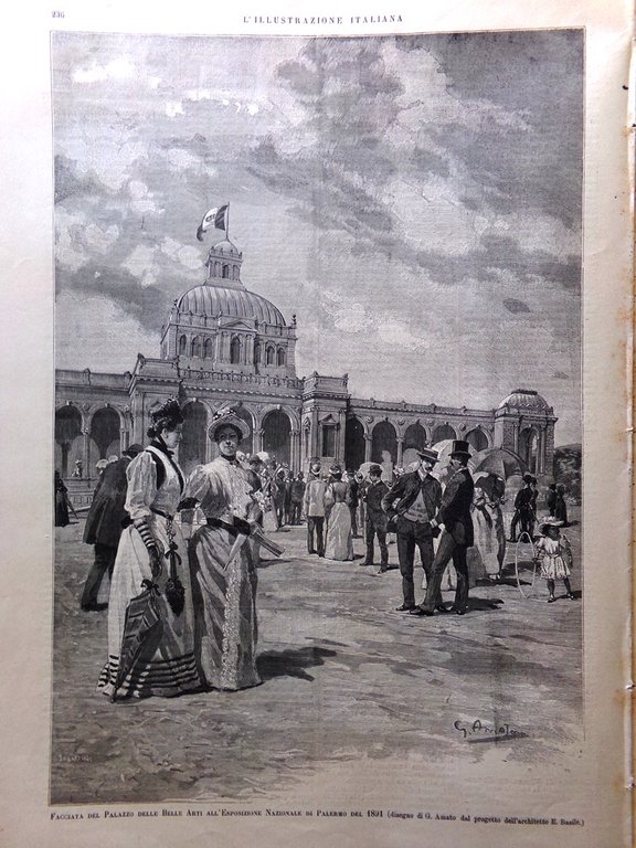 L'Illustrazione Italiana 12 Ottobre 1890 Corfù Crispi Baccarini Palermo Ticino