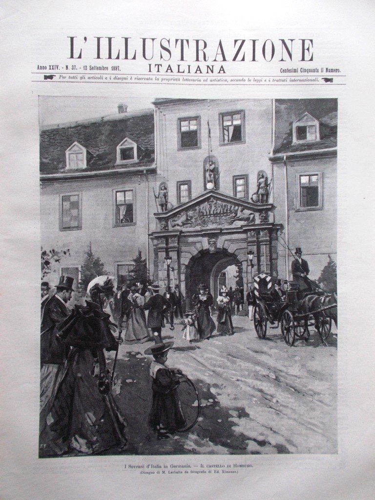 L'illustrazione Italiana 12 Settembre 1897 Sovrani in Germania Leopardi Suttner