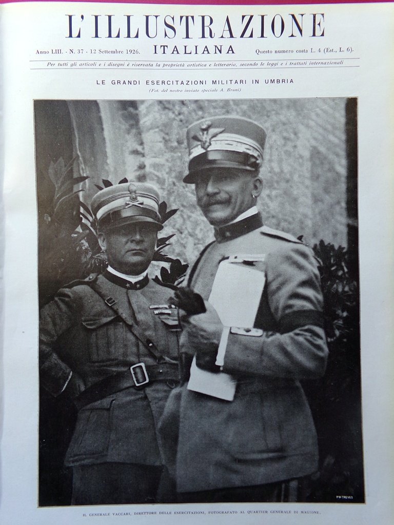 L'Illustrazione Italiana 12 Settembre 1926 Toscanini Circuito di Monza Bussetto | Immagine principale