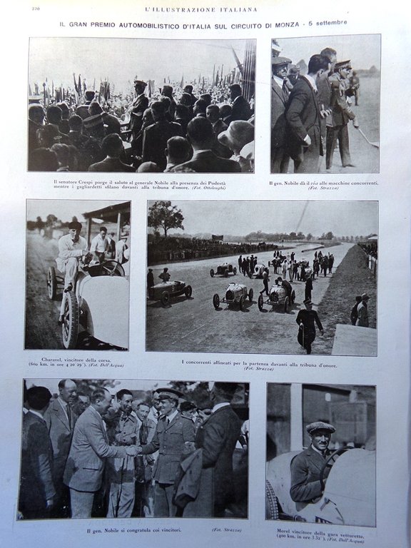 L'Illustrazione Italiana 12 Settembre 1926 Toscanini Circuito di Monza Bussetto | Immagine Gallery 2