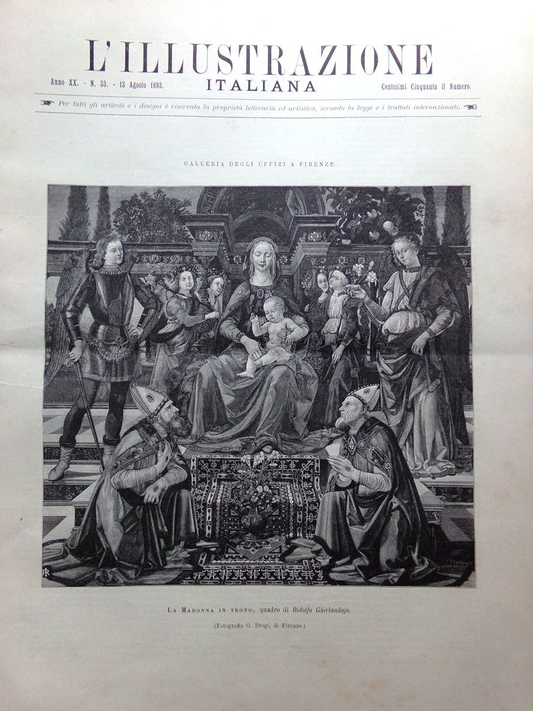L'Illustrazione Italiana 13 Agosto 1893 Tenerife Alfredo Catalani Riario Sforza