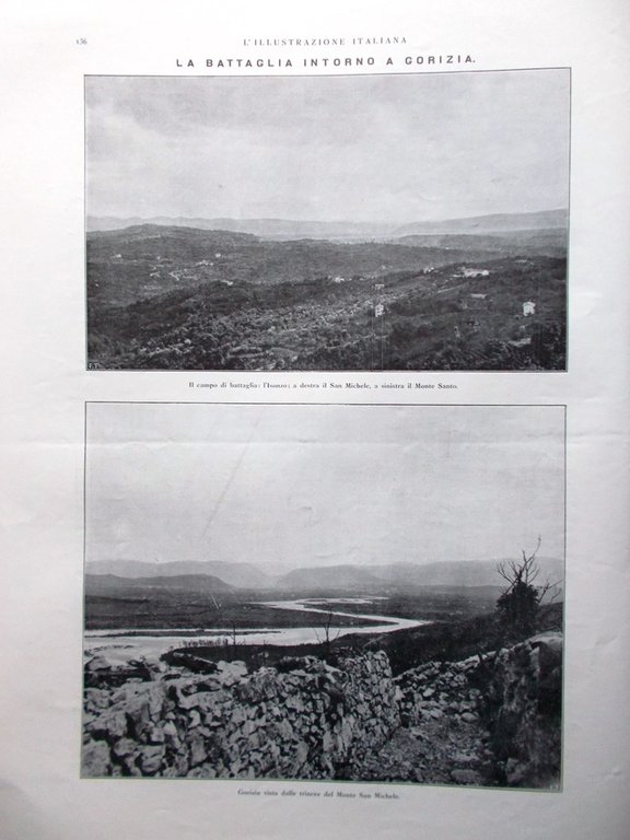 L'Illustrazione Italiana 13 Agosto 1916 WW1 Conquista di Gorizia Asiago …