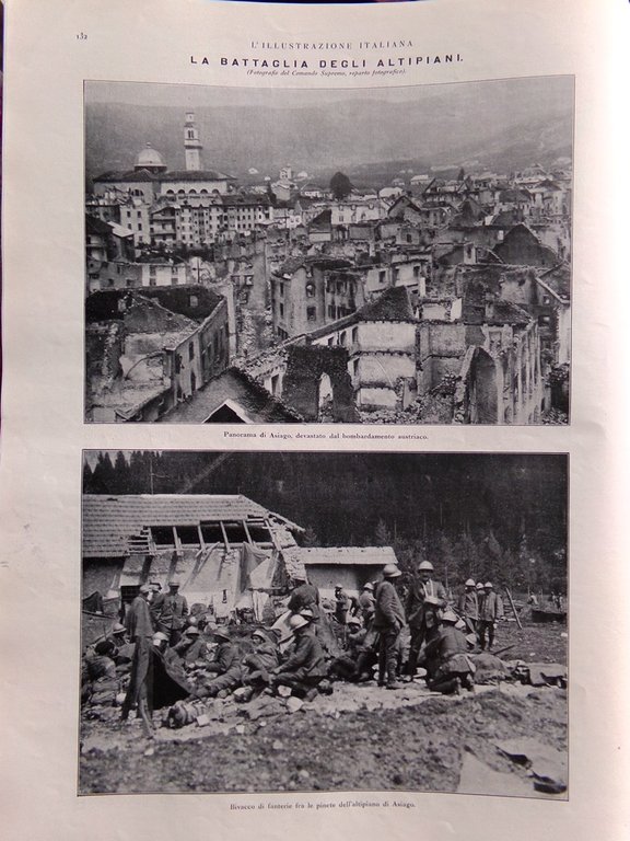L'Illustrazione Italiana 13 Agosto 1916 WW1 Conquista di Gorizia Asiago …