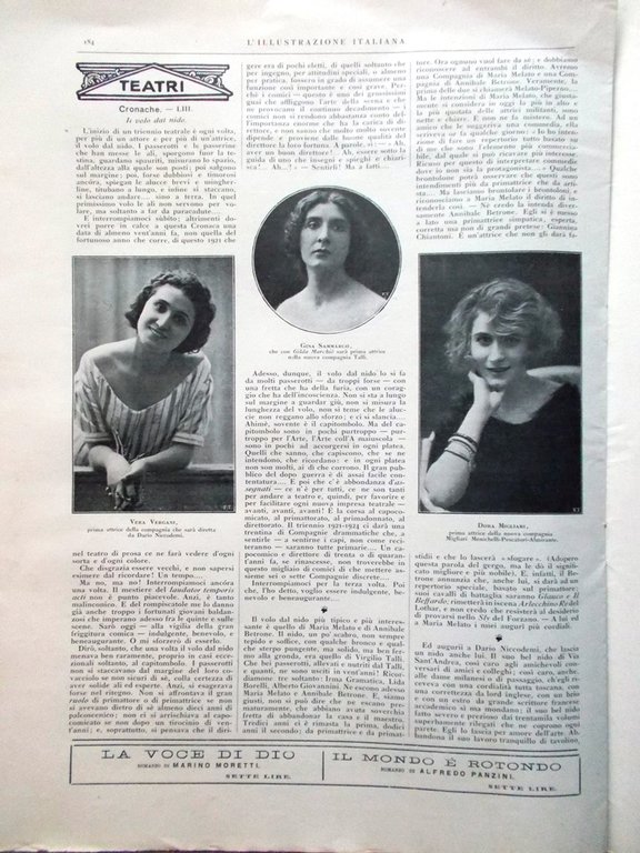 L'Illustrazione Italiana 13 Febbraio 1921 Faro Trieste Dalmazia Ferrari Milano